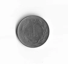1966 Turkey - 1 Lira - 115 - Acmonital - 7g