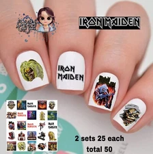 Iron Maiden Music Band Waterslide Nail Decals Set Of 50 Instructions & Bonus