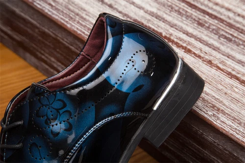 Herren Kunstleder Smoking Elegant Schuhe Klassisch Schnürung Formell Oxford - Bild 8 von 17