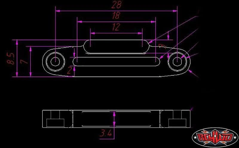 RC4WD RC4ZS0414 Aluminio 1/10 Cabrestante Línea Fairlead Foto 2 de 3