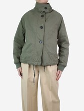 Mhl Green High-neck Button-up Jacket - Size S