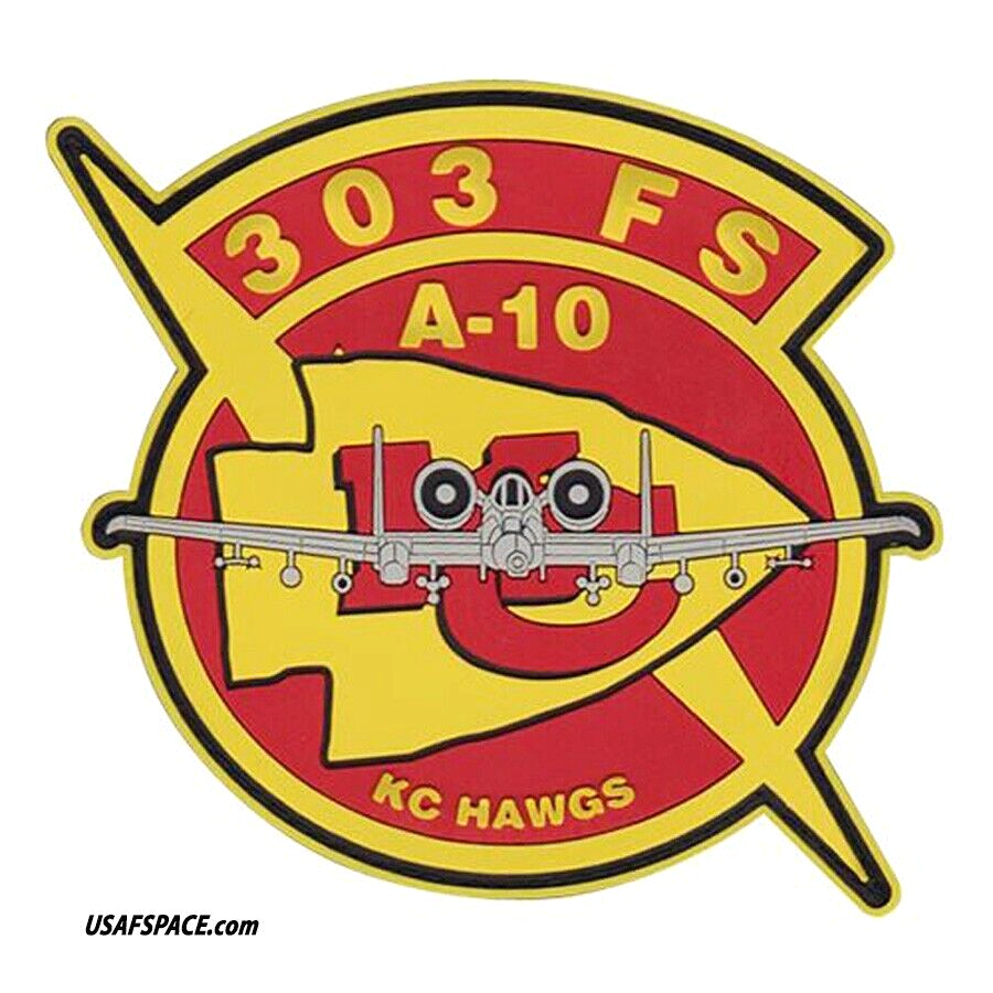 303rd Fighter Squadron パッチ USAF 303RD FIGHTER SQ - 303 FS - KC HAWGS -Whiteman AFB, MO