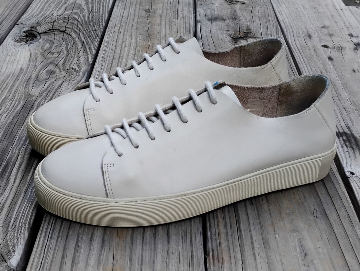 ROYAL REPUBLIC Men's Off-White Lace-Up Sneaker Shoes Size 10 Made