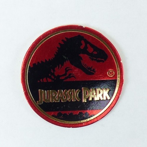 Red Foil Reflective Jurassic Park Pog Skycaps SkyBox Pog From 1993