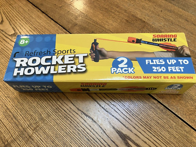 2 Pack Rocket Howlers Ages 8+ Soaring Whistle Bungee Flies 250 Feet Slingshot