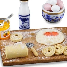 Orange Dessert Baking 1.477/6 Reutter Dough Board Marmalade DOLLHOUSE Miniature