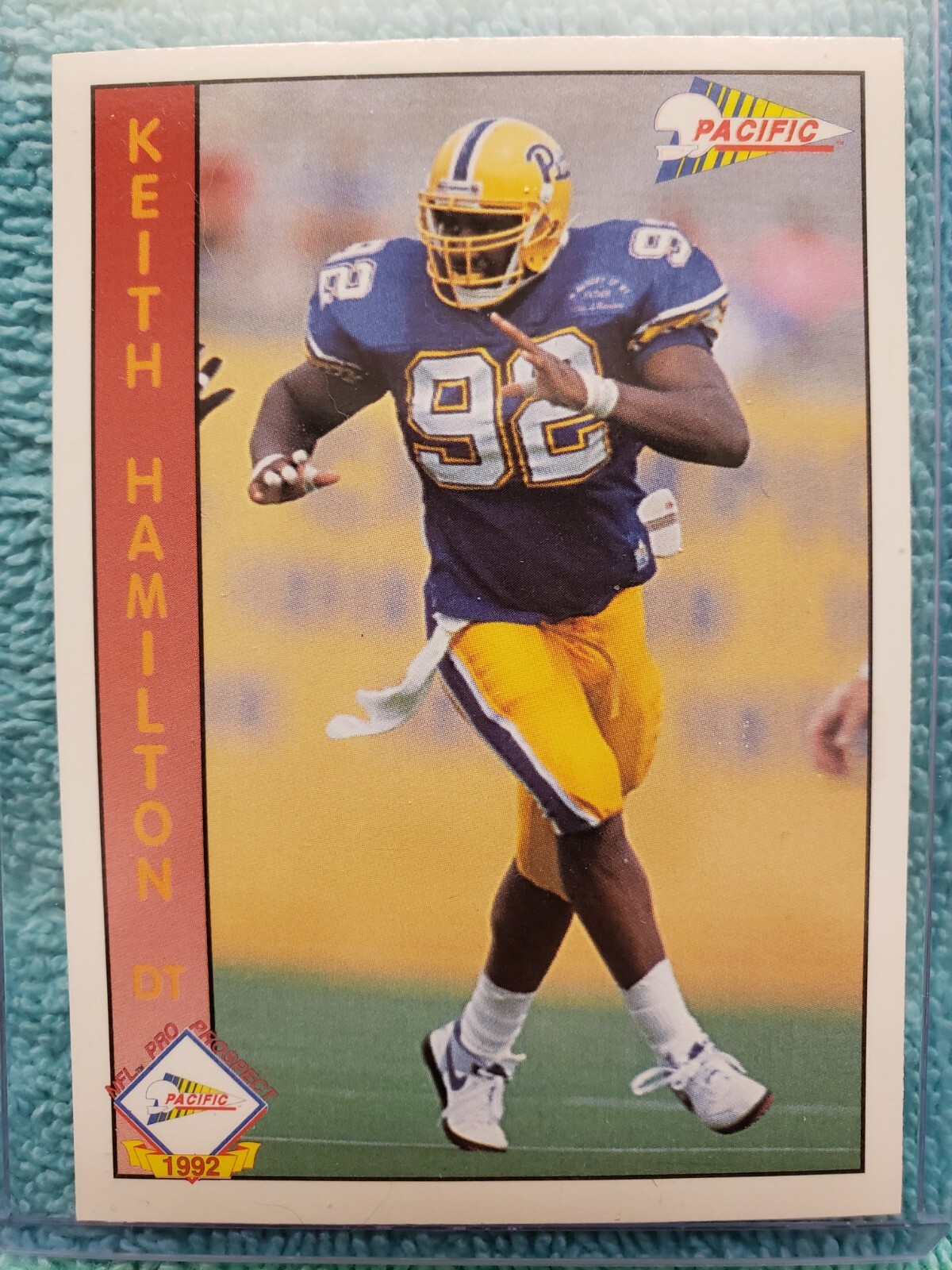 1992 PACIFIC KEITH HAMILTON PRO PROSPECT ROOKIE #659 NEW YORK GIANTS RC 