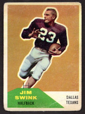 1960 Fleer Football #69 Jim Swink - Fair