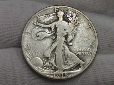 Schlüssel Datum 1938-d Walking Liberty Halb Dollar #59