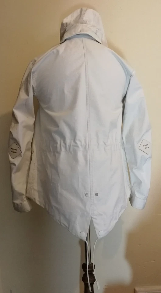 Chaqueta impermeable COACH Snorkel Parka blanca talla XS Reino Unido 6 PVP - £925 Foto 3 de 4
