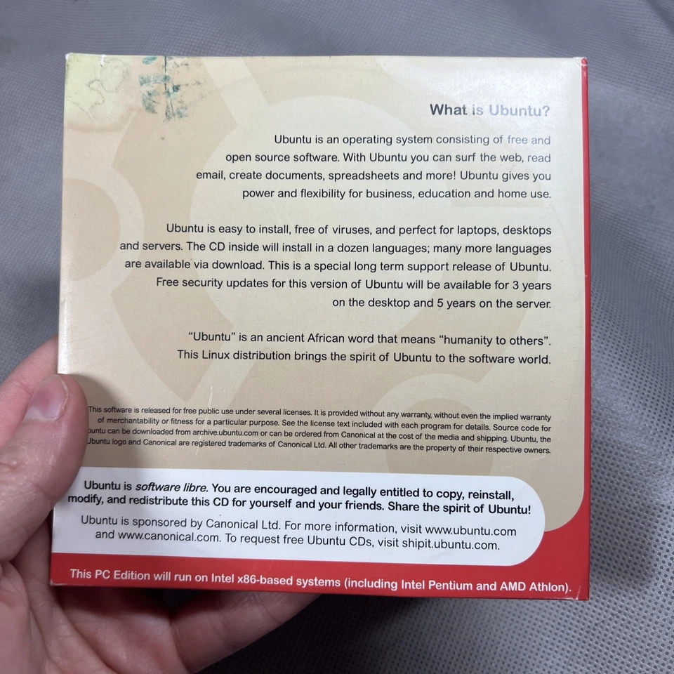 Ubuntu Linux Versión 6.06 Software PC CD Rom-RARO N3 Foto 2 de 4