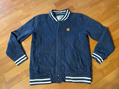 Women's VOI Jeans Co jacket size Large navy blue snap-up