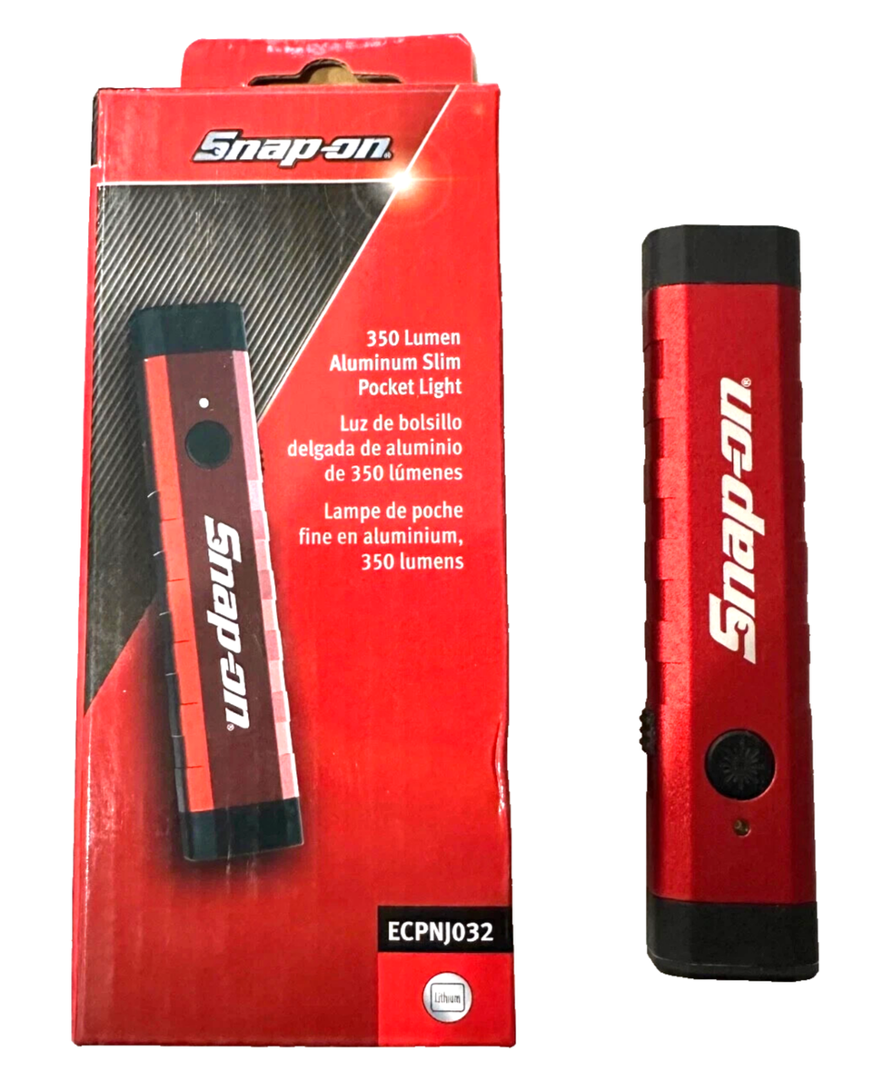 New Snap-on™ ECPNJ032 350 lumens slim pocket light with laser RED