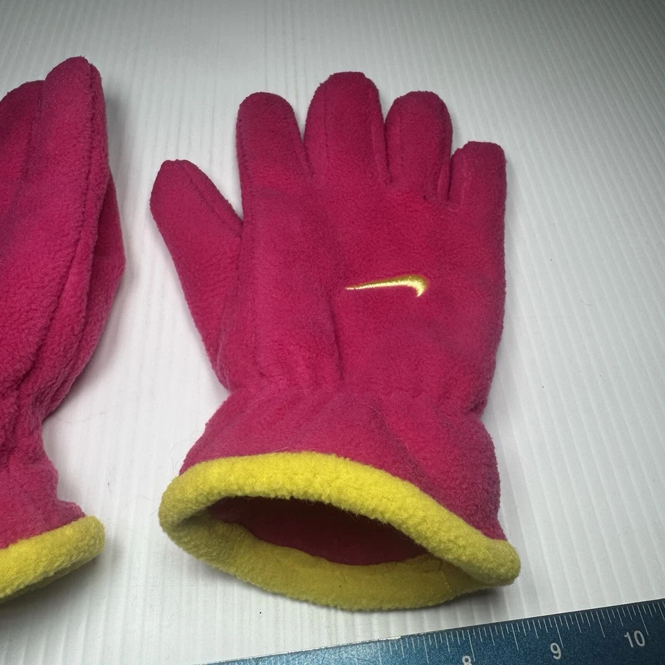 Guantes polar Nike para niñas jóvenes 7-16 rosa voltios Foto 3 de 4