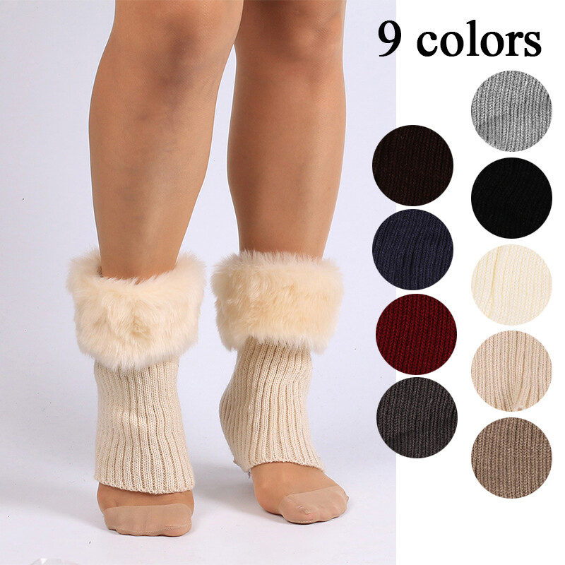 Fashion Warm Crochet Winter Socks Cover Leg Warmers Knit Knitted Boot Cuffs wi