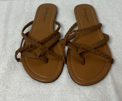 Women Charles Albert Braided xCross Tan Selene Shoes Size 10