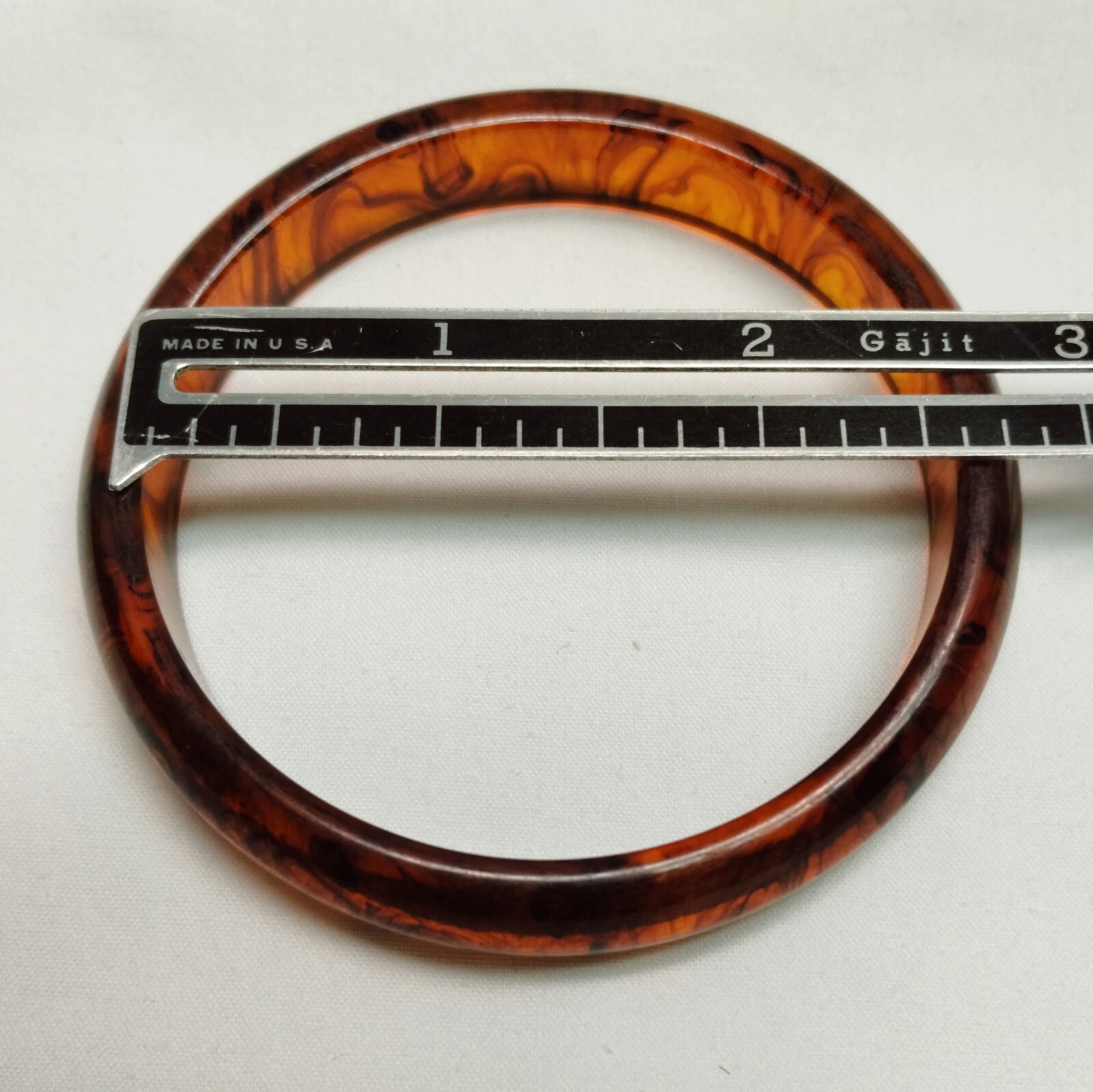 Vintage Bakelite Bangle Bracelet Root Beer Tested - image 4