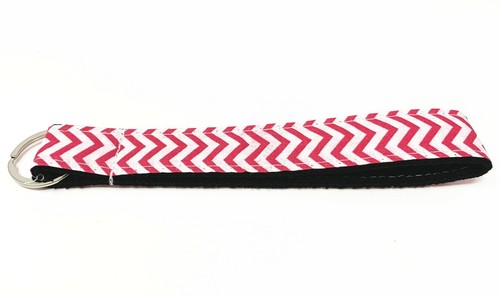 Multi Color Heavy Webbing Chevron Wristlet key fob with key ring - Picture 14 of 30