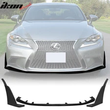 Fits 14-16 Lexus IS F Sport JDM Style Front Bumper Lip + Front Splitter Winglets