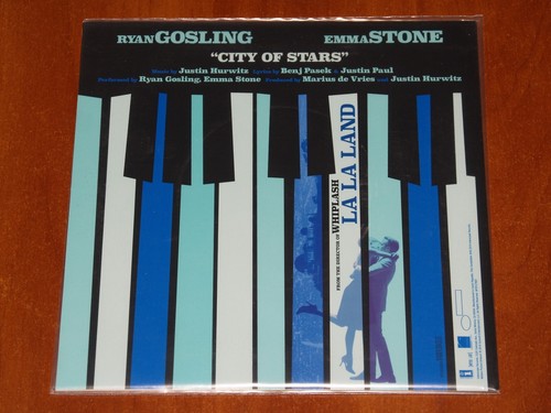 LA LA LAND OST JUSTIN HURWITZ *RARE* SIGNED LP BLUE VINYL & 7" SINGLE PROMO !! - Foto 7 di 8