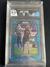 2020 Panini Prizm Football Jake Luton BLUE WAVE /199 Rookie RC #354 MINT 9