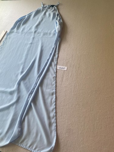 XXI Schlupfkleid Damen mittelblau Neckholder Spaghettiträger ärmellos Seitenschlitz - Bild 6 von 10