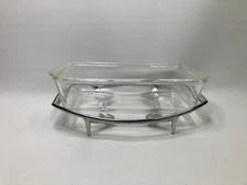 Vintage Corning Ware Casserole Stand Metal Holder P-11-M W/ Fire King 409 1 Qt