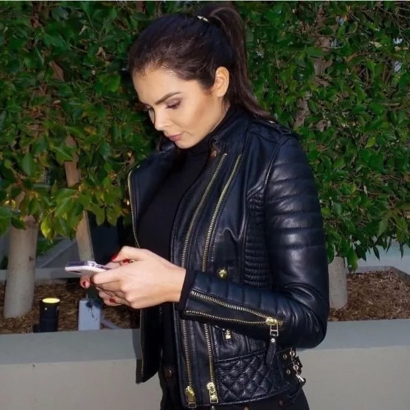 Genuine leather jacket womens shop