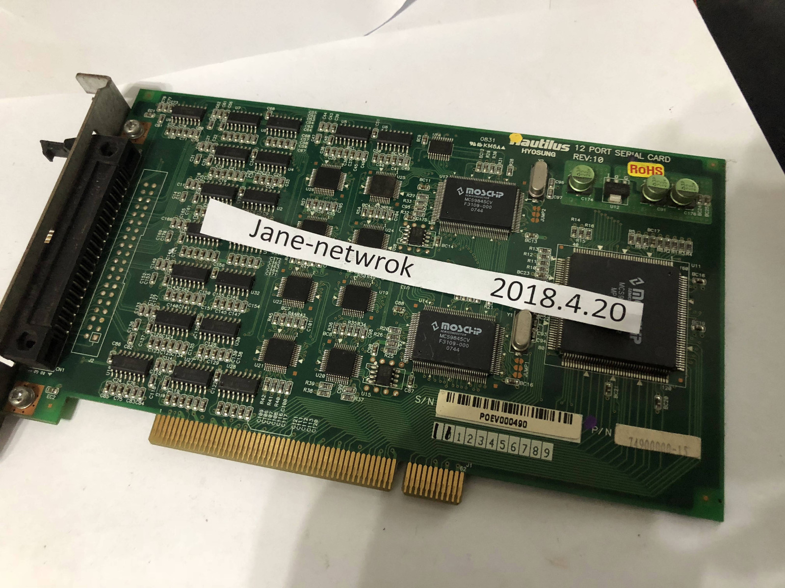 1PCS USED 12 PORT SERIAL CARD REV 1.0 Have warranty (DHL or Fedex shipping)