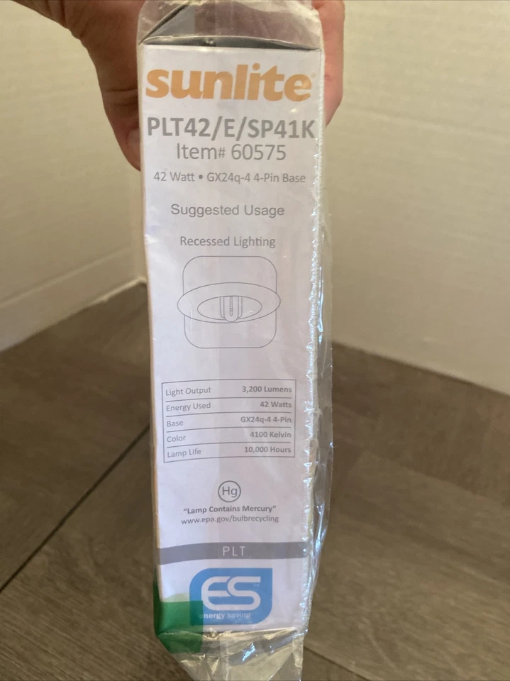 6 pack of Sunlite PLT42/E/SP41K 42W CFL Plug-In 4-Pin Light Bulb 4100K - Image 4 of 4
