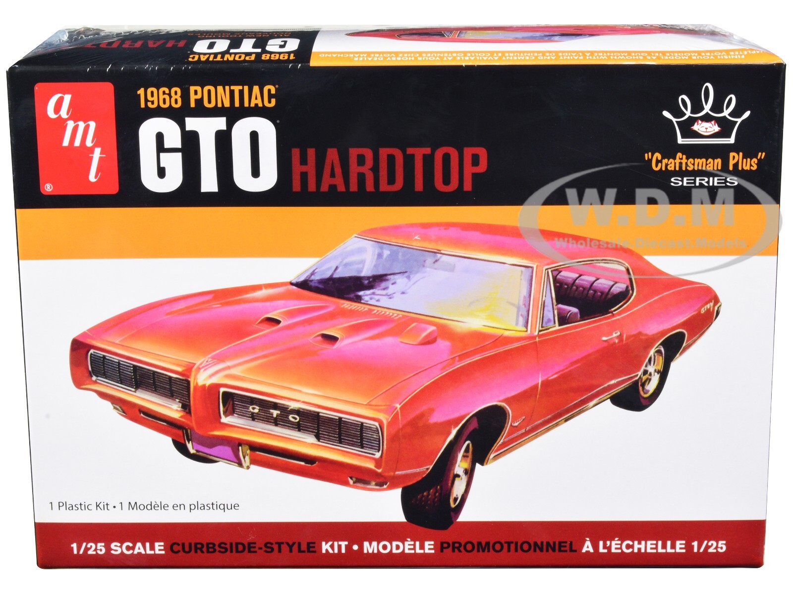 SKILL 2 MODEL KIT 1968 PONTIAC GTO HARDTOP 1/25 SCALE MODEL BY AMT AMT1411 M