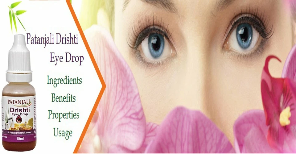 Paquete de 5 gotas para ojos Patanjali Drishti de 10 ml cada herbal para el cuidado de los ojos ayurvédico Foto 3 de 3