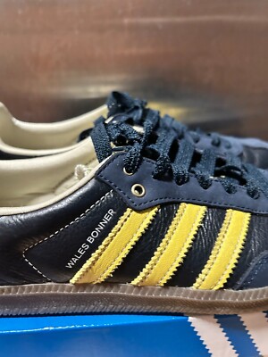 Size 9.5 - adidas Wales Bonner x Samba Collegiate Navy Yellow | eBay