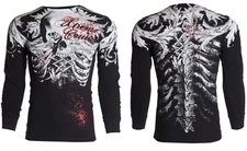 Xtreme Couture Affliction Men's Long Sleeve THERMAL T-shirt PERSIMMON Biker S-3X