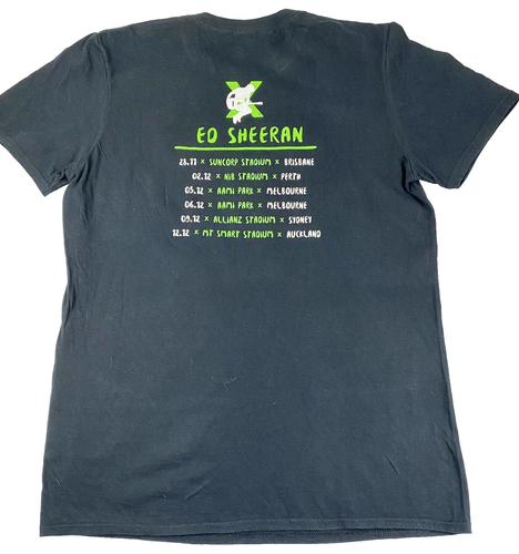 Ed Sheeran Australian Tour 2015 Unisex Tshirt Black Size M - Picture 3 of 10