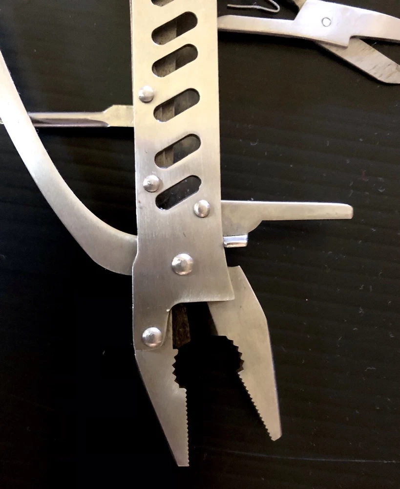 Multi Tool Stainless Steel Heavy Constructed 9 In 1 Pocket Size