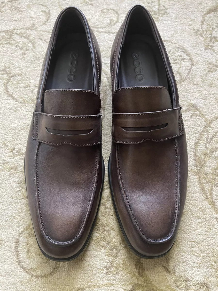 Lære udenad Videnskab Underholde ECCO “ Citytray “ Penny Loafer Brown Leather Size 46/12-12.5 MSRP $179 |  eBay