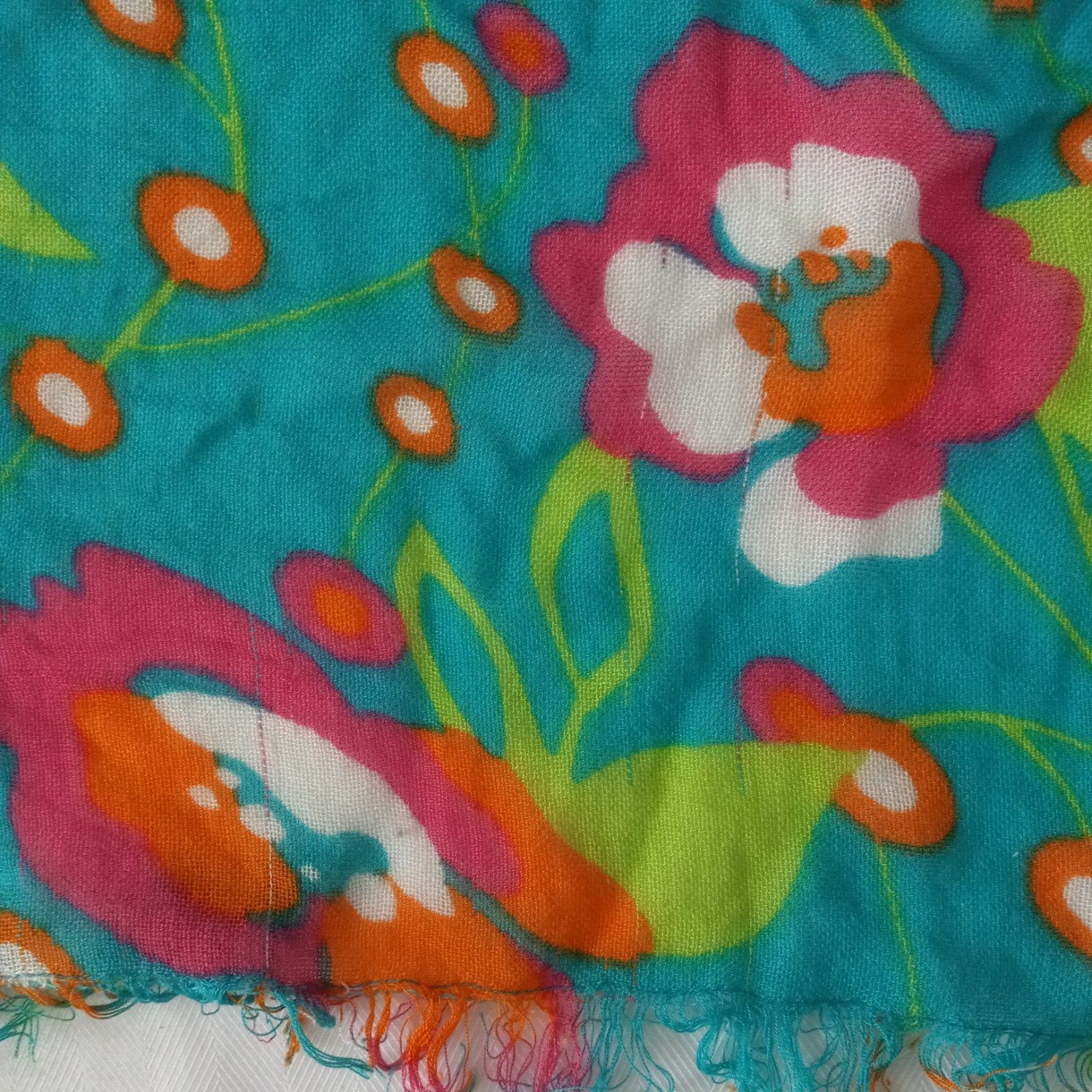 Old Navy Large Multicolor Rectangular Floral Rayo… - image 14