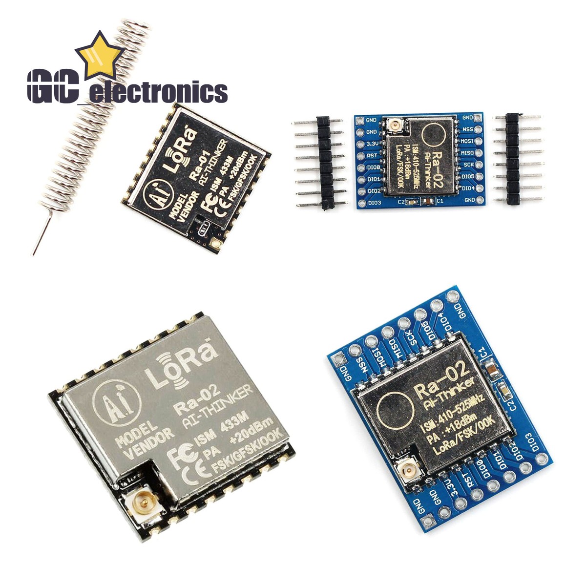 Ra-01/Ra-02 SX1278 433MHz LoRa Spread Spectrum Wireless Module SPI