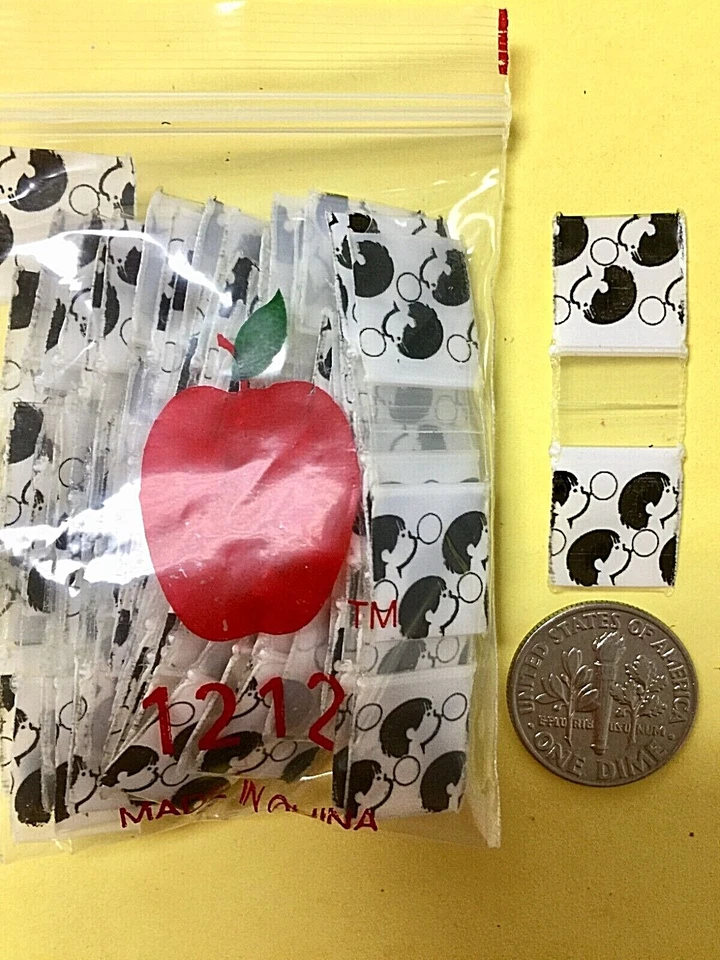 1212 MINI ZIP SEAL DESIGN BAGS 1/2" X 1/2" CHOOSE 1 DESIGN 1000 PCS, 👀Details🔽 - Image 4 of 4