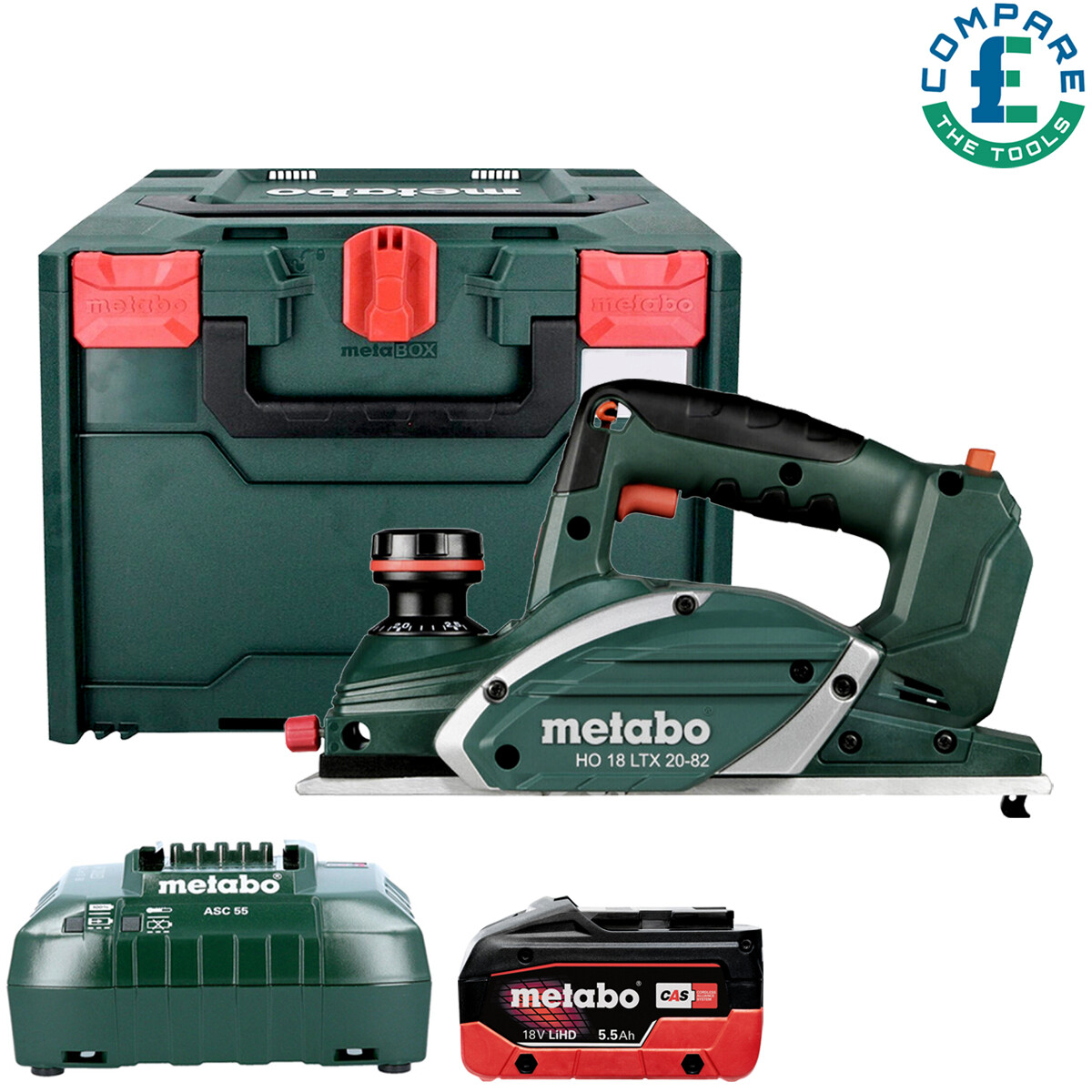 Metabo HO 18 LTX 20-82 18V 82mm Planer x Battery, Charger  MetaBOX - Main Image