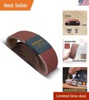Pro-Grade 400 Grit Sanding Belts 10PK for Wood, Metal & Fiberglass - 4 x 24