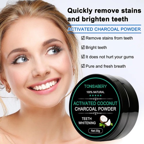 30g Natural Organic Activated Charcoal Tooth Teeth Whitening Powder - Picture 2 of 9