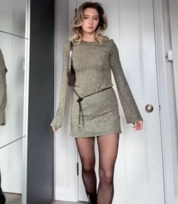 ZARA WOMAN NWT FW24 METALLIC THREAD DRESS X KATE MOSS GOLDEN 1758/205 medium 