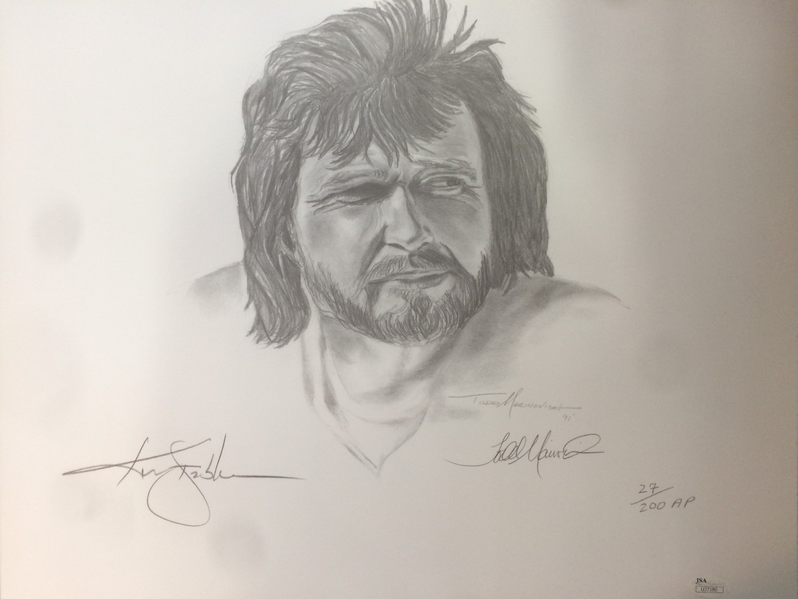 Ken Stabler Autographed Signed Oakland Raiders Ken "The Snake" Stabler Raiders & #d LE 200 Lithograph JSA Authenticated 