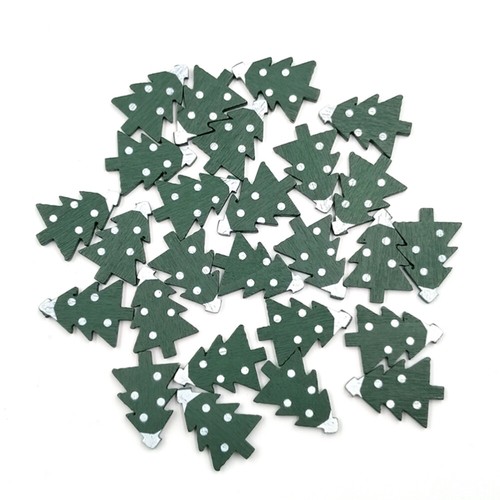 100 Pcs Hölzerne Weihnachtsdekoration Kind Weihnachtsbaum Geformte Ornamente - Bild 11 von 12