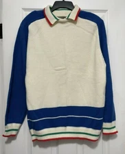 Vintage Gitano Knits Striped Colorful Shoulder Pads Sweater Women’s Plus14/16