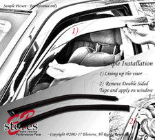Tape-on Rain Guard Window Visor Jet Black 2pcs For 2002-2005 Honda Civic Si