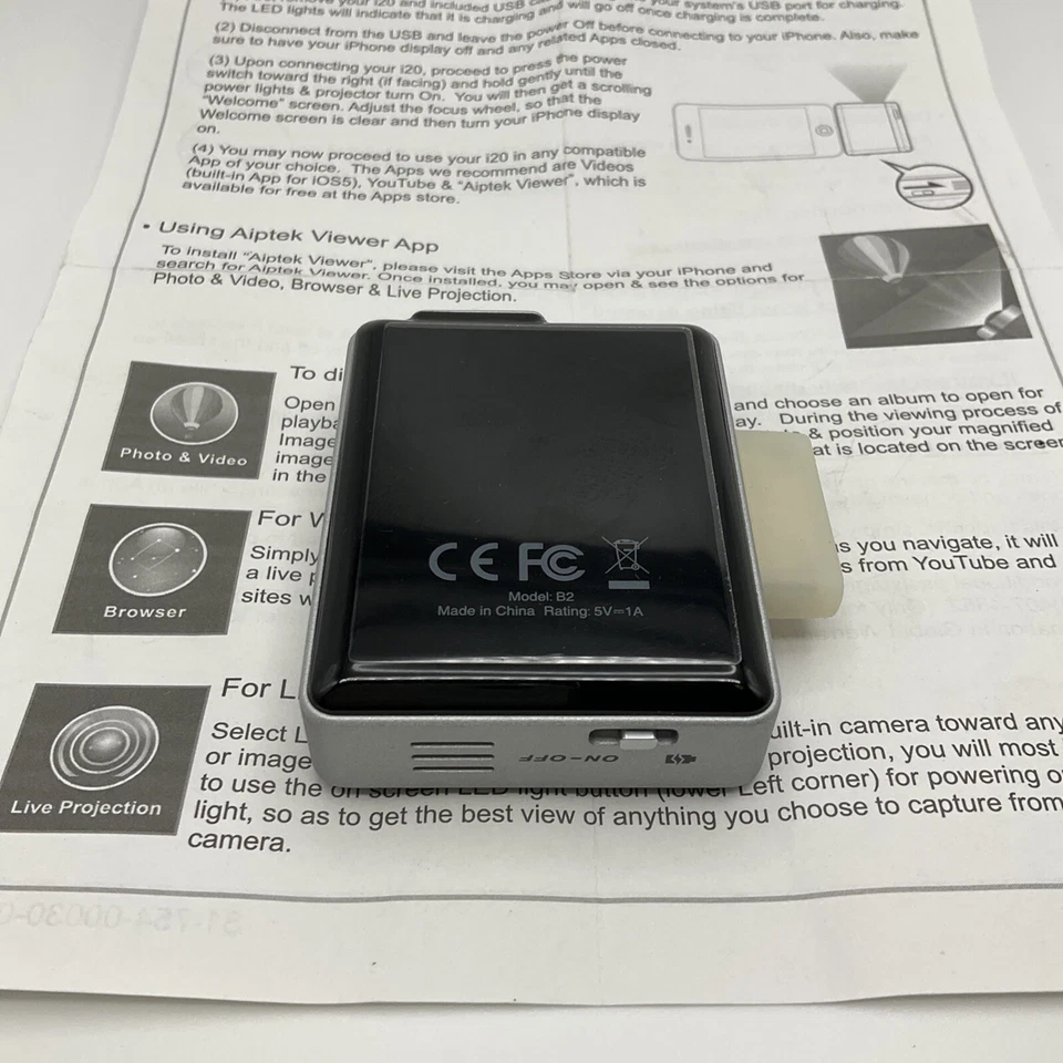 Aiptek Mobile Cinema i20 Apple iPhone 3GS, iPhone iPhone 4 and 4S iPad & iPad2 - Image 4 of 4