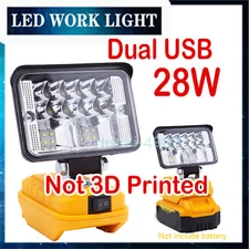 LED Work Light For Dewalt 20V 60V MAX DCB205 Li-Ion Battery -NOT 3D Printed